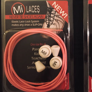 Pink Elastic Shoe Laces